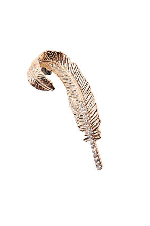 Gold kuş kanadı kalem broş. Yaka iğnesi broş. Taşlı broş. Kadın broş. Erkek broş. Broş. Kalem broş.