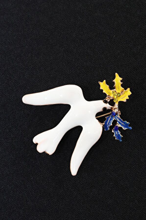 Barış güvercini broş. Yaka iğnesi güvercin broş. Kadın broş. Erkek broş. Broş. Güvercin broş.