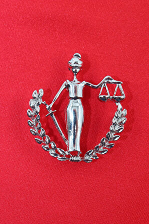 Adalet tanrıçası broş. Yaka iğnesi adalet tanrıçası broş. Adalet terazisi broş. Kadın broş.
