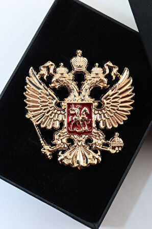 Gold çift başlı kartal broş. Yaka iğnesi kartal broş. Erkek broş. Kadın broş. Çift başlı kartal broş