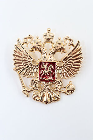 Gold çift başlı kartal broş. Yaka iğnesi kartal broş. Erkek broş. Kadın broş. Çift başlı kartal broş