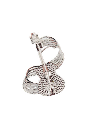 Zirkon taşlı melodili gitar broş. Yaka iğnesi gitar broş. Erkek broş. Kadın broş. Gitar broş.