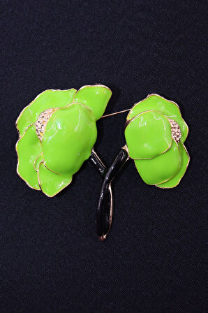 Yeşil şakayık çiçeği broş. Yaka iğnesi şakayık çiçeği broş. Kadın broş. Şakayık çiçeği broş.