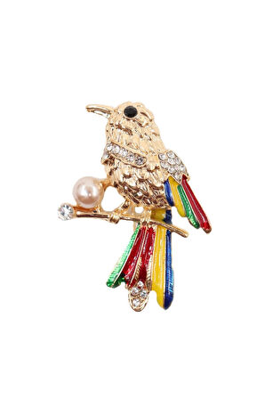 Gold kanarya broş. Yaka iğnesi kanarya broş. Taşlı kanarya broş. Erkek broş kadın broş. Kanarya broş