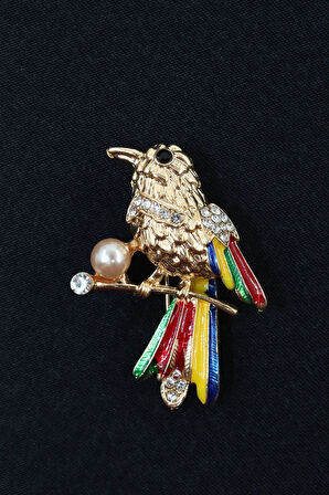 Gold kanarya broş. Yaka iğnesi kanarya broş. Taşlı kanarya broş. Erkek broş kadın broş. Kanarya broş