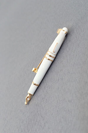 Dolma kalem broş. Yaka iğnesi mürekkepli kalem broş. Erkek broş, kadın broş. Kalem broş.