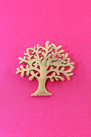 Çelik gold hayat ağacı broş. Yaka iğnesi hayat ağacı broş. Kadın broş. Hayat ağacı broş.