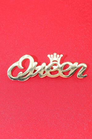 Çelik gold kraliçe broş. Yaka iğnesi queen broş. Çelik tasarım queen broş. Kadın broş. Kraliçe broş.