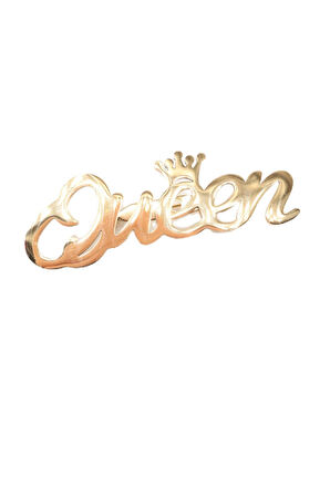 Çelik gold kraliçe broş. Yaka iğnesi queen broş. Çelik tasarım queen broş. Kadın broş. Kraliçe broş.