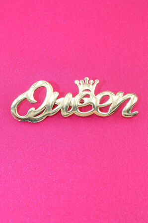 Çelik gold kraliçe broş. Yaka iğnesi queen broş. Çelik tasarım queen broş. Kadın broş. Kraliçe broş.