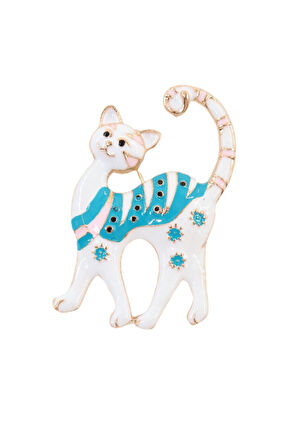 Gülen sevimli kedi broş. Yaka iğnesi kedi broş. Kadın broş. Erkek broş. Kedi broş.