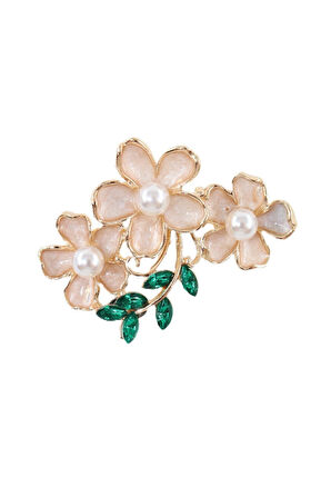 İncili erik çiçeği broş. Yaka iğnesi erik çiçeği broş, incili broş. Kadın broş. Erik çiçeği broş.