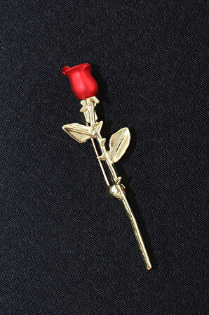 Tomurcuk Kırmızı Gül Broş. Yaka Iğnesi Gül Broş. Kırmızı Gül Broş. Kadın Broş. Erkek Broş. Gül Broş.