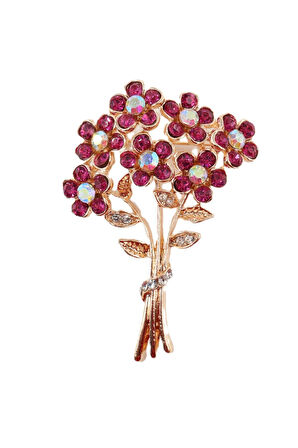 Zirkon taşlı kır çiçeği broş. Yaka iğnesi kır çiçeği broş. Çiçek broş. Kadın broş. Kır çiçeği broş.