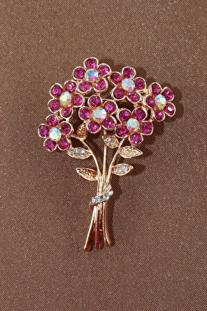 Zirkon taşlı kır çiçeği broş. Yaka iğnesi kır çiçeği broş. Çiçek broş. Kadın broş. Kır çiçeği broş.