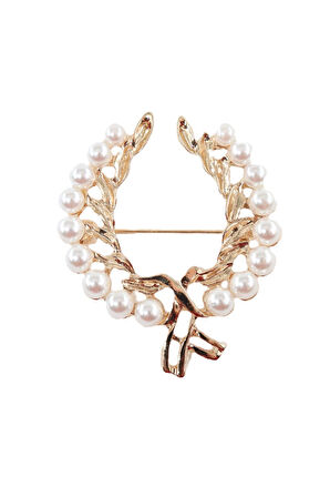 İncili zeytin dalı broş. Yaka iğnesi zeytin dalı broş, incili broş. Kadın broş. Zeytin dalı broş