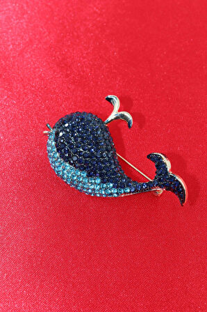 Yunus Balığı Broş. Taşlı Tasarım Broş. Yaka Iğnesi Yunus Balığı Broş. Kadın Broş. Erkek Broş. Broş.