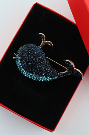 Yunus Balığı Broş. Taşlı Tasarım Broş. Yaka Iğnesi Yunus Balığı Broş. Kadın Broş. Erkek Broş. Broş.