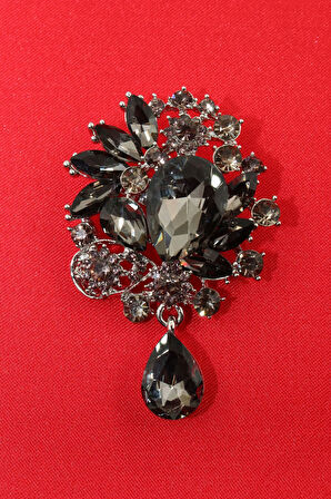Gözyaşı broş. Taşlı tasarım broş, elmas gözyaşı broş. Yaka iğnesi broş. Kadın broş. Broş.