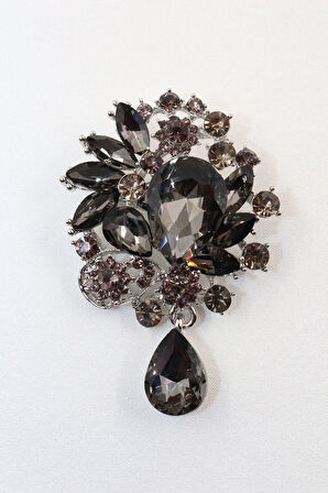 Gözyaşı broş. Taşlı tasarım broş, elmas gözyaşı broş. Yaka iğnesi broş. Kadın broş. Broş.