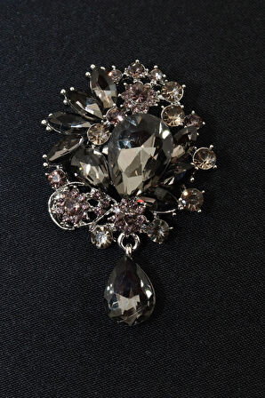 Gözyaşı broş. Taşlı tasarım broş, elmas gözyaşı broş. Yaka iğnesi broş. Kadın broş. Broş.