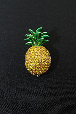 Ananas Broş. Taşlı Broş. Yaka Iğnesi Broş. Kadın Broş. Erkek Broş. Unisex Broş. Meyve Broş.