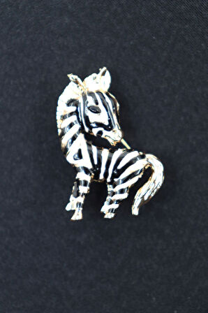 Zebra broş. Yaka iğnesi broş. Kadın broş. Broş. Erkek broş. Unisex.