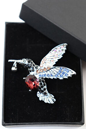 Arı Kuşu Broş. Elmas Taşlı Tasarım Arı Kuşu Broş. Yaka Iğnesi Broş. Kadın Broş. Erkek Broş.