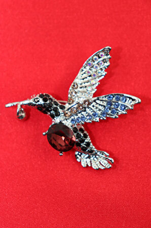 Arı Kuşu Broş. Elmas Taşlı Tasarım Arı Kuşu Broş. Yaka Iğnesi Broş. Kadın Broş. Erkek Broş.