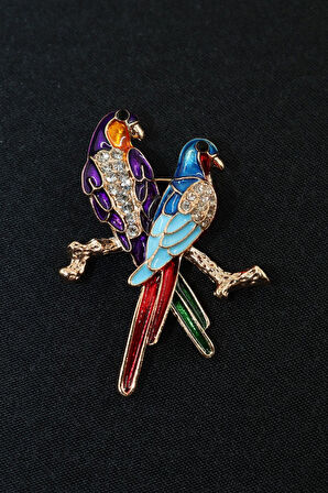 Çifte kumrular broş. Tasarım broş. Yaka iğnesi broş. Kadın broş. Broş. Erkek broş. Unisex