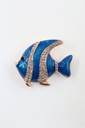 Mavi Melek Balığı Broş. Tasarım Broş. Yaka Iğnesi Broş. Kadın Broş. Broş. Erkek Broş. Unisex