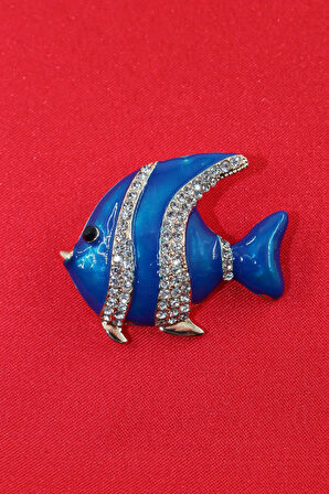 Mavi Melek Balığı Broş. Tasarım Broş. Yaka Iğnesi Broş. Kadın Broş. Broş. Erkek Broş. Unisex