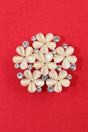 Düğün Çiçeği Broş. Tasarım Düğün Çiçeği Taşlı Broş. Yaka Iğnesi Broş. Kadın Broş. Çiçek Broş.