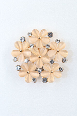 Düğün Çiçeği Broş. Tasarım Düğün Çiçeği Taşlı Broş. Yaka Iğnesi Broş. Kadın Broş. Çiçek Broş.