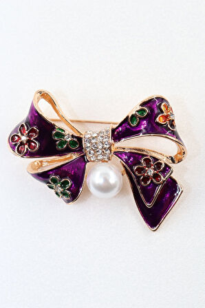 Fiyonk Broş. Kadın Yaka Iğnesi Broş. Tasarım Incili Fiyonk. Kadın Broş. Taşlı Broş. Broş