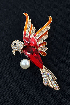 Yakut Güvercin Broş. Yaka Iğnesi Broş. Taşlı Broş. Kadın Broş Incili Broş. Güvercin Broş.