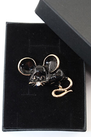 Minik fare broş. Yaka iğnesi broş. Tasarım minik fare broş. Kadın broş. Erkek broş. Broş. Unisex