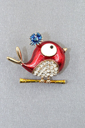 Minik serçe broş. Yaka iğnesi broş. Taşlı tasarım serçe broş. Kadın broş. Erkek broş. Broş. Unisex