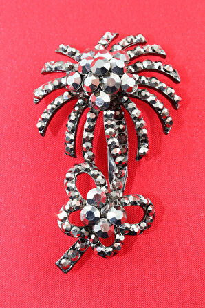 Palmiye ağacı broş. Taşlı tasarım broş. Yaka iğnesi broş. Kadın broş. Erkek broş. Broş. Unisex