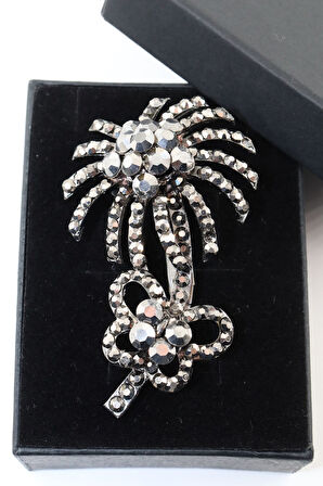 Palmiye ağacı broş. Taşlı tasarım broş. Yaka iğnesi broş. Kadın broş. Erkek broş. Broş. Unisex