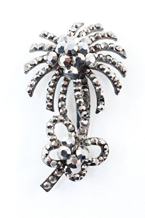 Palmiye ağacı broş. Taşlı tasarım broş. Yaka iğnesi broş. Kadın broş. Erkek broş. Broş. Unisex