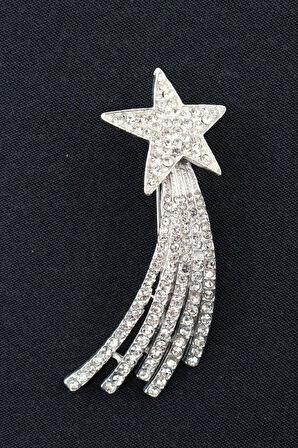 Kayan Yıldız Broş. Yaka Iğnesi Broş. Yıldız Broş. Taşlı Broş. Kadın Broş. Erkek Broş. Gümüş Broş