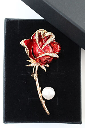 Gül Broş. Yaka Iğnesi Broş, Taşlı Broş. Kadın Broş. Erkek Broş. Çiçek Broş, Incili Gold Broş.