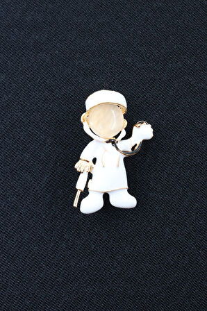 Doktor Broş. Taşlı Tasarım Doktor Broş. Yaka Iğnesi Broş. Erkek Broş. Broş.