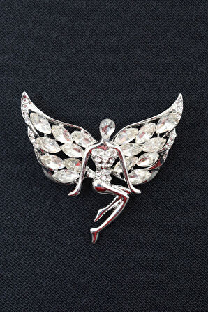 Pırlanta Melek Broş. Yaka Iğnesi Broş. Kadın Broş. Taşlı Broş. Gold Broş. Melek Peri Kızı Broş