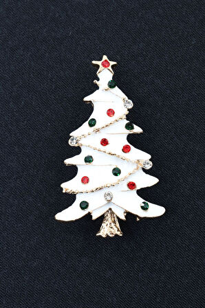 Yeni Yıl Ağacı Broş. Taşlı Tasarım Broş. Yaka Iğnesi Broş. Noel Ağacı Broş. Kadın Broş. Broş.