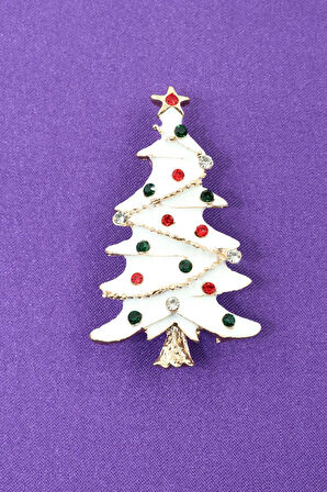 Yeni Yıl Ağacı Broş. Taşlı Tasarım Broş. Yaka Iğnesi Broş. Noel Ağacı Broş. Kadın Broş. Broş.