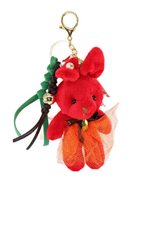 Anahtarlık Çanta Charm. Ayna Süsü. Çanta Aksesuarı. Anahtarlık Peluş Tavşan Örme Ip Çanta Charmı