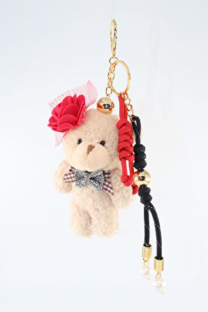 Anahtarlık Çanta Charm. Ayna Süsü. Çanta Aksesuarı. Anahtarlık Peluş Ayıcık Örme Ip Çanta Charmı.
