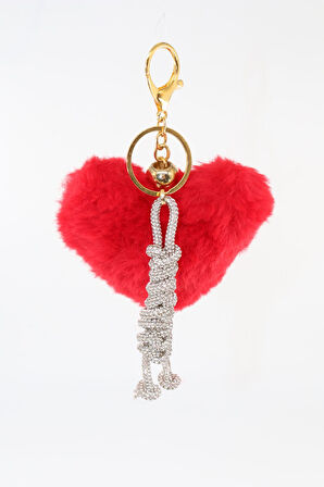 Anahtarlık Çanta Charm. Ayna Süsü. Çanta Aksesuarı. Anahtarlık Peluş Kalp Örme Ip Çanta Charmı